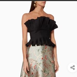 Johanna Ortiz Black Strapless Top